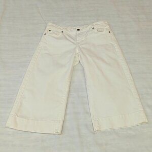 David Kahn Jeanswear Size 27 Winter White Wide Legged Capris